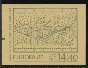 SWEDEN SC# 1402a  COMP BKLT/6   FVF/MNH 1982