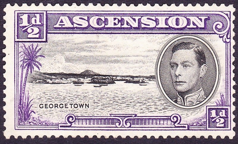 ASCENSION ISLAND 1938 1/2d Black & Violet SG38 MNG