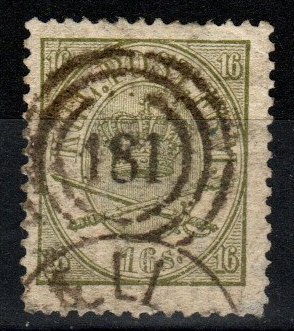 Denmark #15  F-VF Used  CV $175.00 (X129)