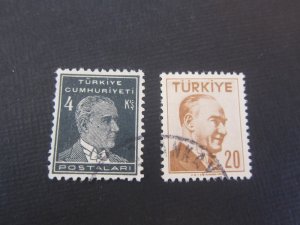 Turkey 1931 Sc 744,1235 FU