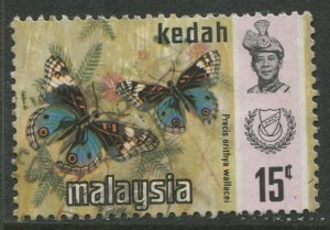 STAMP STATION PERTH Kedah #118 Sultan Abdul Halim Butterfly Used 1971