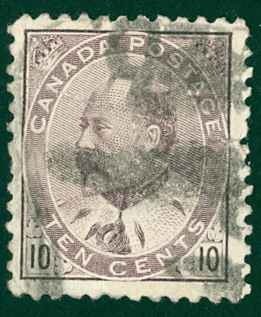 Canada Sc# 93 Used (c) 1903 10c brown lilac King Edward VII