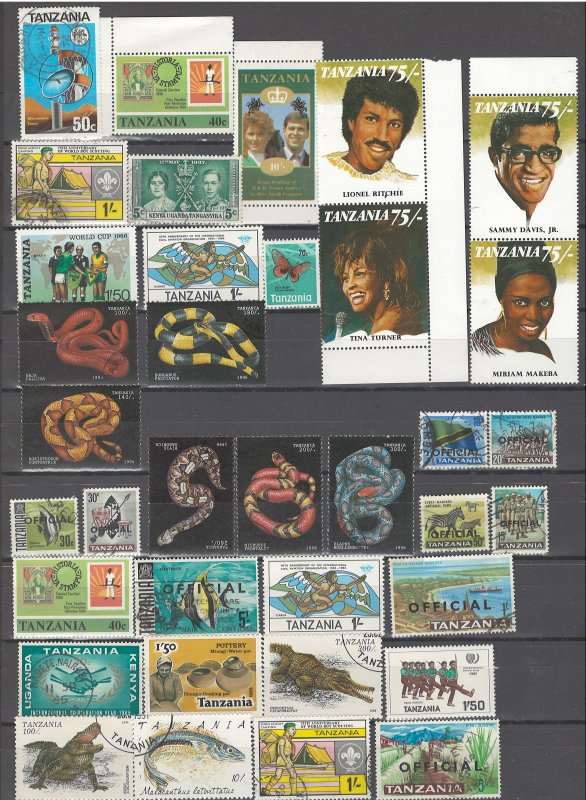 COLLECTION LOT # 54L TANZANIA 68 STAMPS CLEARANCE