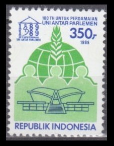 1989 Indonesia 1312 100 years of IPU 1,20 €