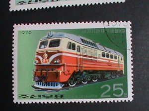​KOREA STAMP:1976 WORLD FAMOUS TRAIN -CTO-  SET VERY RARE AND HARD TO FIND.