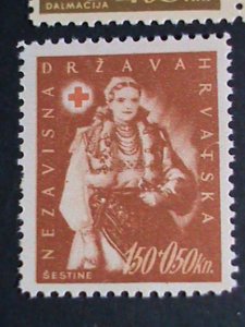 ​1942-CROATIA STAMP-SC#B20-4  CROATIA RED CROSS MNH STAMP RARE-VF VERY FINE