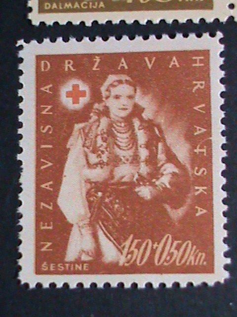 ​1942-CROATIA STAMP-SC#B20-4  CROATIA RED CROSS MNH STAMP RARE-VF VERY FINE