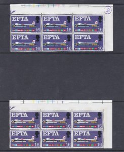 Sg716pd 1967 EFTA 1/6 - Flaw - Blue Grey Omitted - UNMOUNTED MINT