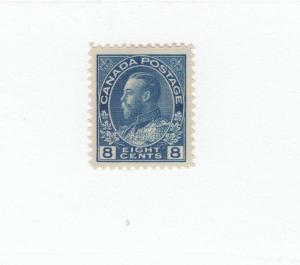 CANADA # 115 VF-MLH 8cts KGV ADMIRAL BLUE CAT VALUE $80