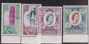 Cyprus Scott # 194 - 197 VF OG never hinged nice color cv $ 141 ! see pic !