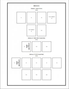  PRINTED MEXICO [CLASS.] 1856-1940 STAMP ALBUM PAGES (104 pages)