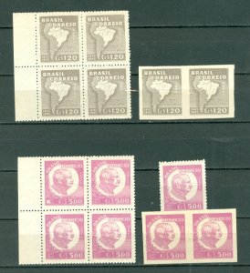 BRAZIL AIR #C62-C63...BLKS & IMPERF. PAIRS...MNH