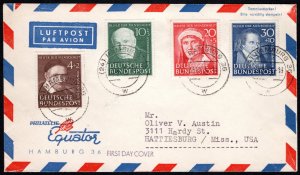 GER SC #B320-3 1951 S-P/Charitable Purposes FDC 10-23-1951