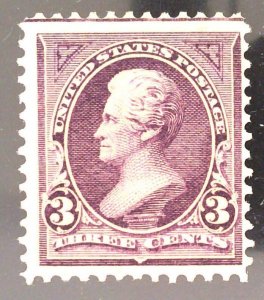 Scott#268 - F/VF - 3c Purple - Jackson - OG HR - 1895