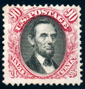 US 122 90c Pictorial issue 1869 Abraham Lincoln PSE cert fine unused no gum