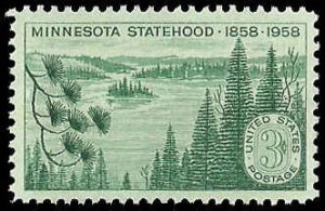 PCBstamps   US #1106 3c Minnesota Statehoo, MNH, (3)