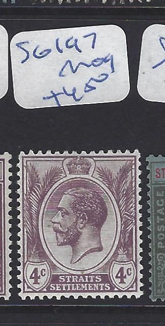 MALAYA STRAITS SETTLEMENTS   (P0807BB)  KGV    4C   SG 197   MOG