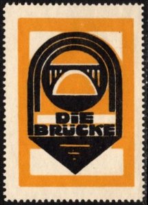 1911 Germany Poster Stamp Bridge Institute Organization Of Intellectual Work