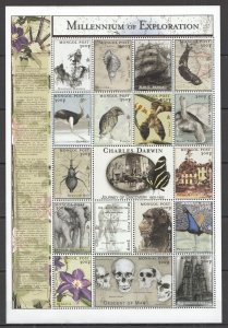 B0611 Mongolia Millennium Of Exploration Charles Darwin 1809-1882 Sh Mnh