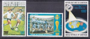 Cameroun C273-75 MNH 1978 11th World Cup Soccer Championship in Argentina Set