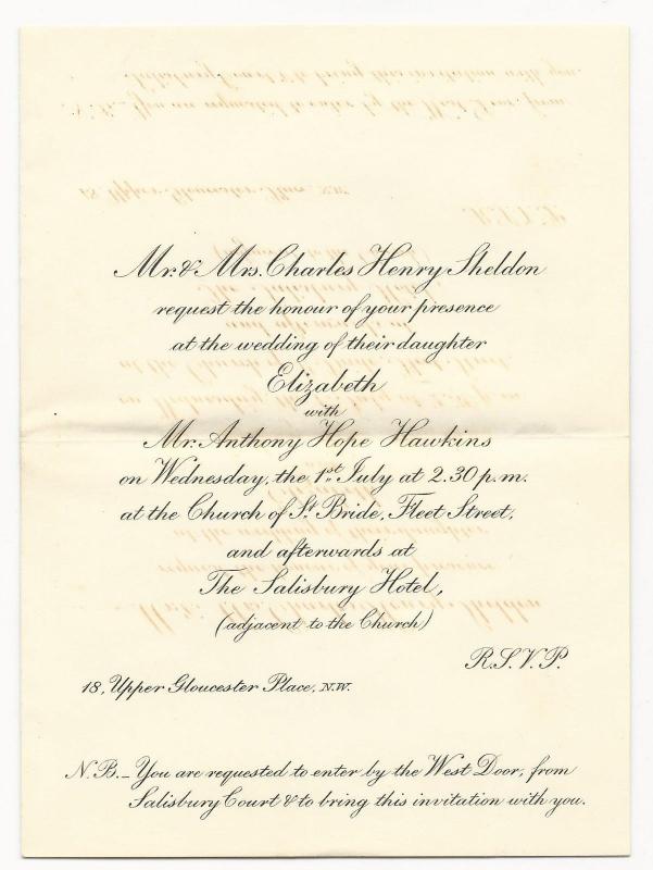 Great Britain Scott #131 on Forwarded Cover w/ Wedding Invitation to NJ, USA