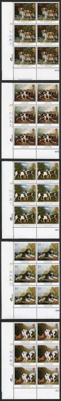 SG1531/5 1991 Dogs set in Cylinder Blocks of SIX U/M 