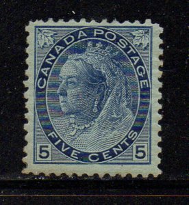 Canada Sc 79 1898 5c blue Victoria numeral stamp mint