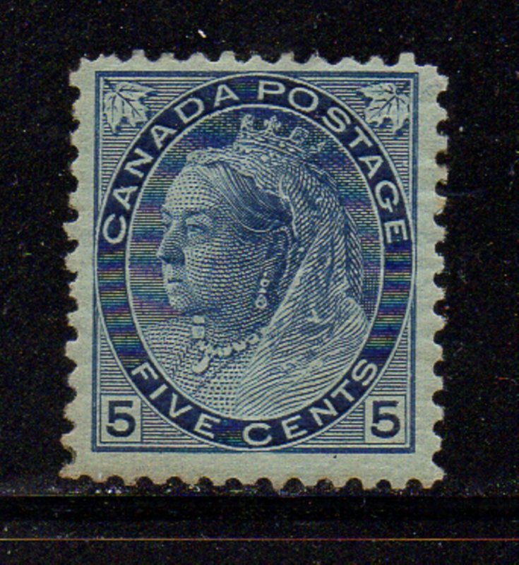 Canada Sc 79 1898 5c blue Victoria numeral stamp mint