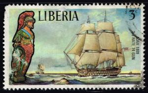 Liberia #608 Famous Sailing Ships & Figureheads; Used (0.25)