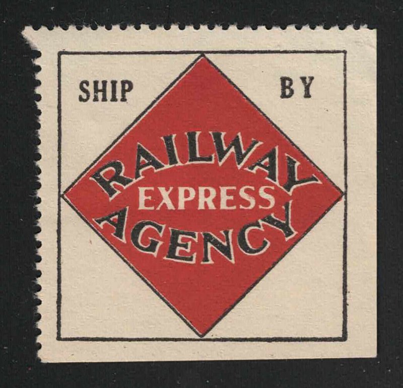 Ship By Railway Express Agency Poster Stamp/Label