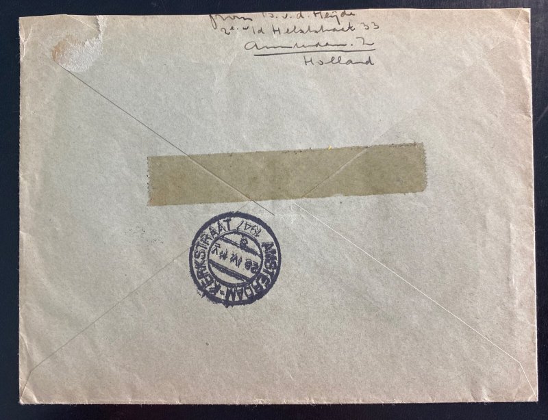 1947 Amsterdam Netherlands Airmail First day Cover To Des Moines IA Usa #B170-4