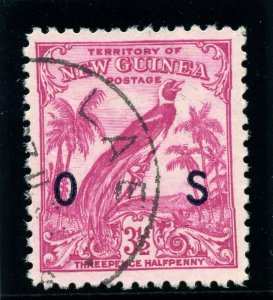 New Guinea 1932 Birds of Paradise Official 3½d very fine used. SG O47. Sc O28.