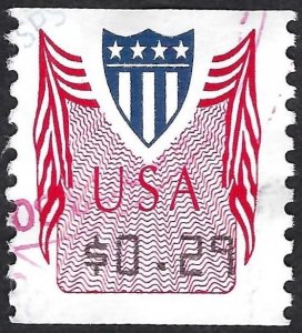 United States #CVP4 29¢ Computer Vended Postage - Shield (1994). Coil. Used