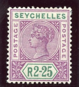 Seychelles 1900 QV 2r 25c bright mauve & green MLH. SG 36. Sc 21.