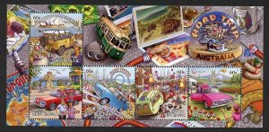 Australia SGMS4011 2013 Road Trip Miniature Sheet U/M