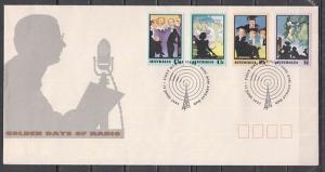 Australia, Scott cat. 1218-1221. Golden Days of Radio issue. First day cover.