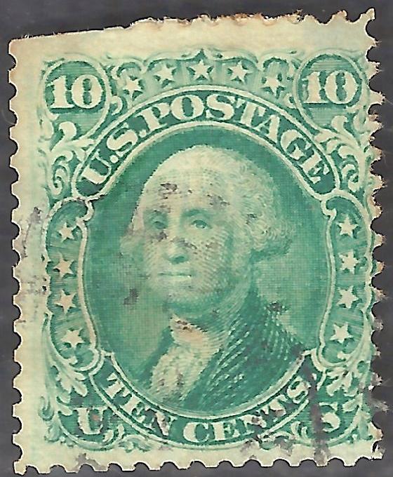 USA #68 Used 1861 Single 10c Stamp