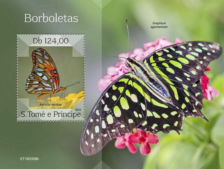 Z08 ST190308b Sao Tome and Principe 2019 Butterflies MNH ** Postfrisch