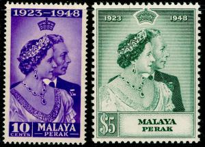 MALAYSIA - Perak SG122-123, COMPLETE SET, NH MINT. Cat £23. RSW.