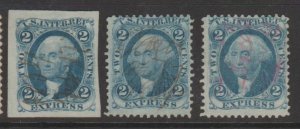 U.S. Scott #R9a-R9c Revenue Stamp - Used Set of 3