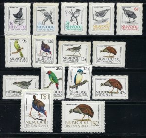 Tonga Niufi'ou 27-41 MNH 1983 Birds (fe5064)
