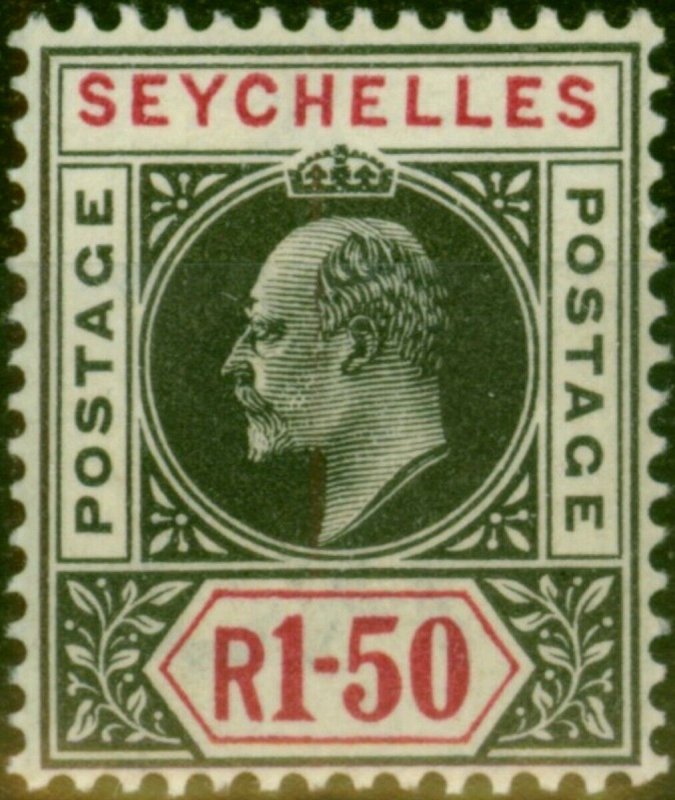 Seychelles 1903 1R50 Black & Carmine SG55 Fine LMM (2) 