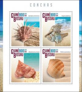 GUINEA BISSAU 2014 SHEET gb14813a COQUILLAGES SEA SHELLS 