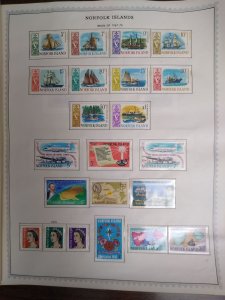 collection on pages Norfolk Island 1967-82 mint most NH IW: CV $136