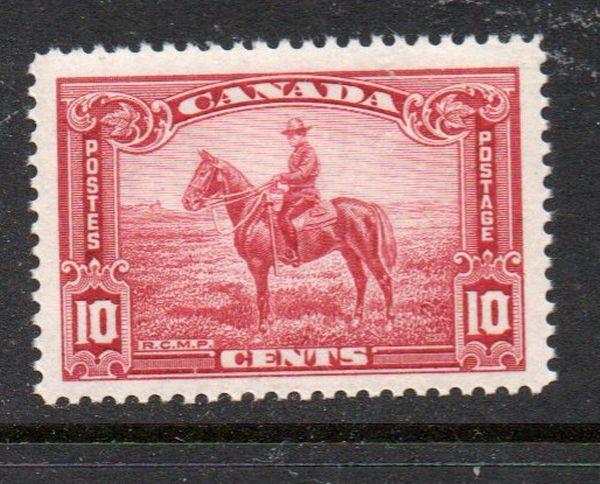 Canada Sc 223 1935 10c RCMP Officer on Horse stamp mint