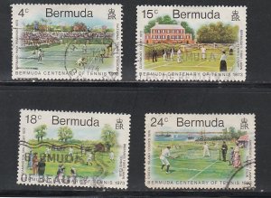 Bermuda # 304-307, Tennis in Bermuda Centennial, Used, 1/2 Cat.