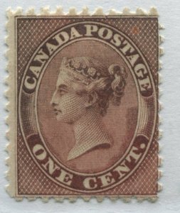  Canada 1859 1 cent deep rose mint o.g. hinged