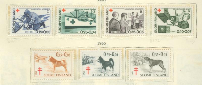 Finland B169-B175 Mint VF NH