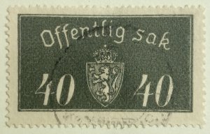 AlexStamps NORWAY #O18 VF Used 