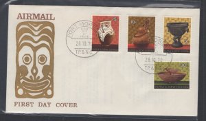 Papua New Guinea 315-18 (1970 National Handicraft set) unaddressed cachet FDC #2